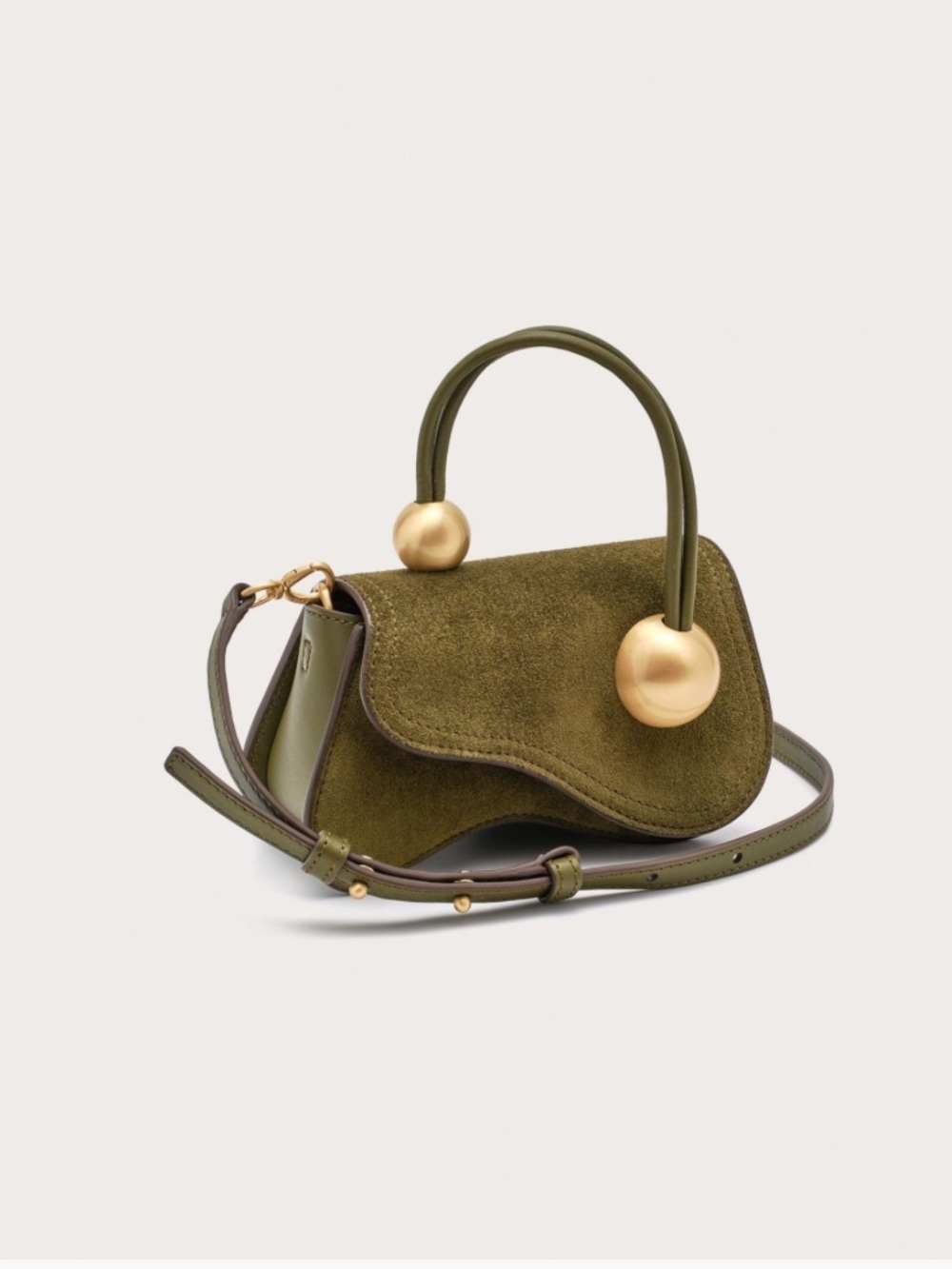 Kazia Nano Crossbody Suede Mini Top-Handle Bag - Picture 3 of 5